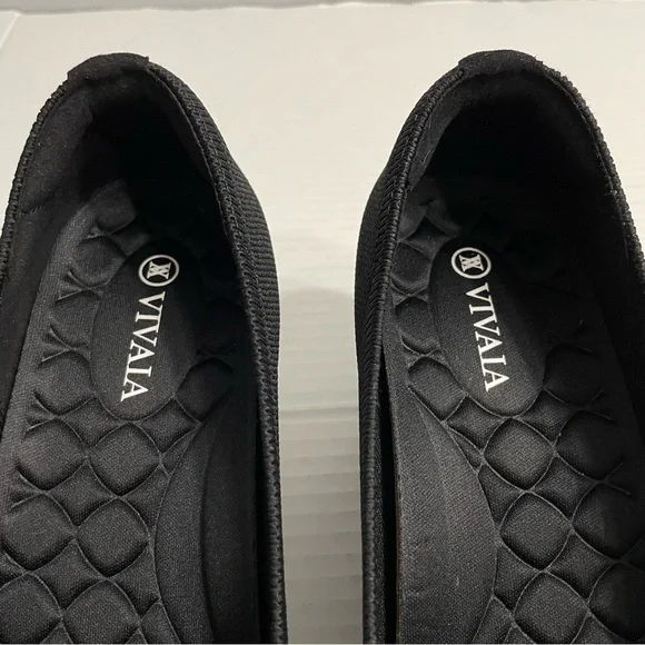 Vivaia Black Pointed Toe Aria Wedge Pro Heels 37.5 - Picture 9 of 12